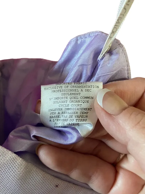 Gunne Sax Jessica McClintock Vintage Strapless Dress Purple Size 3 Homecoming - Image 5