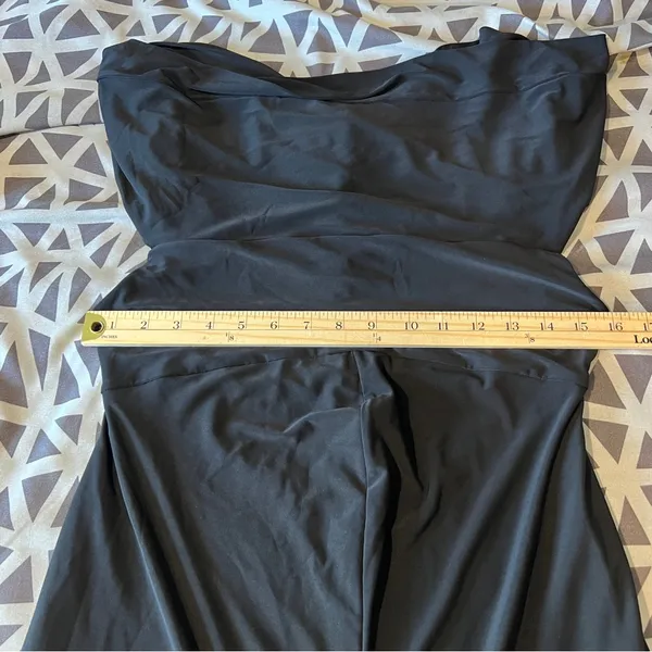 CLUB L LONDON Off The Shoulder Black Maternity Bardot‎ Fitted Jumpsuit - Image 10