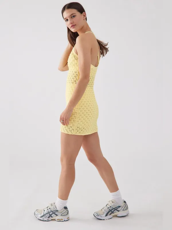 For Love & Lemons Charlotte Pointelle Mini Dress - Image 2