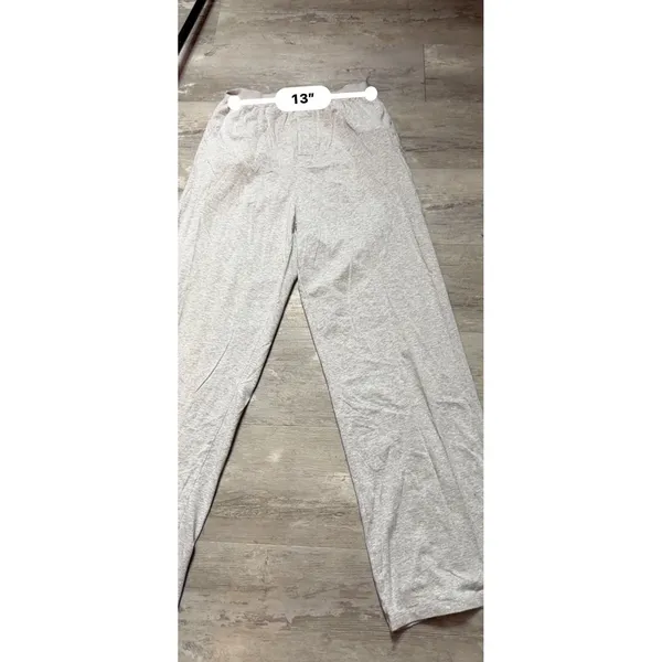 SKIMS Cotton Jersey Wide Leg Pant Light Heather Grey S Small Gray A4-0015 - Image 5