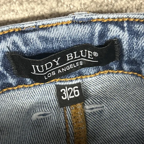 Judy Blue Jeans Womens 3 26 Baggy High Rise Stretch Medium Wash Wide Leg 28x29 - Image 3