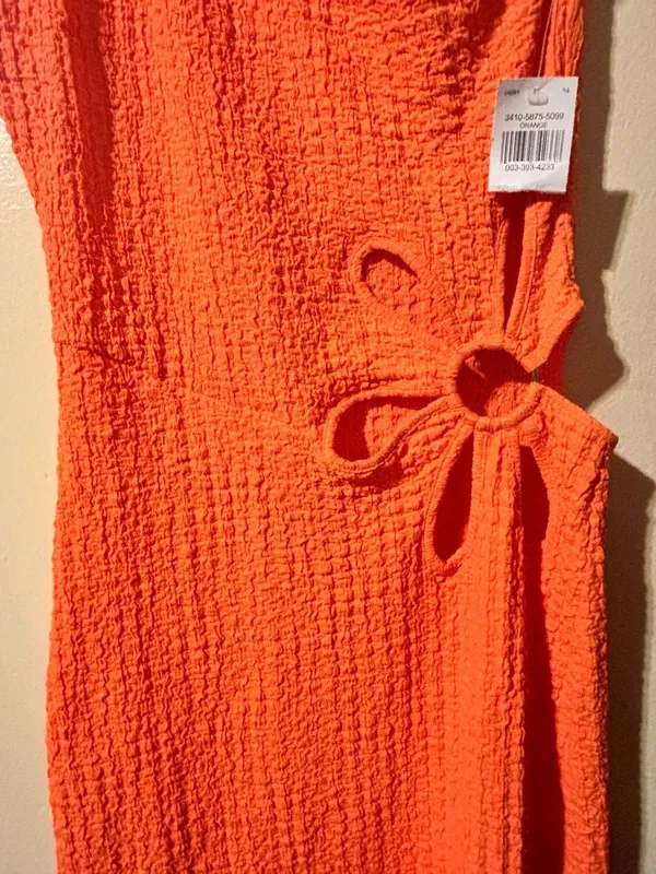 NWT Julia by Love J Womens Textured Knit Flower Cutout One Shoulder Dress Small - Image 9