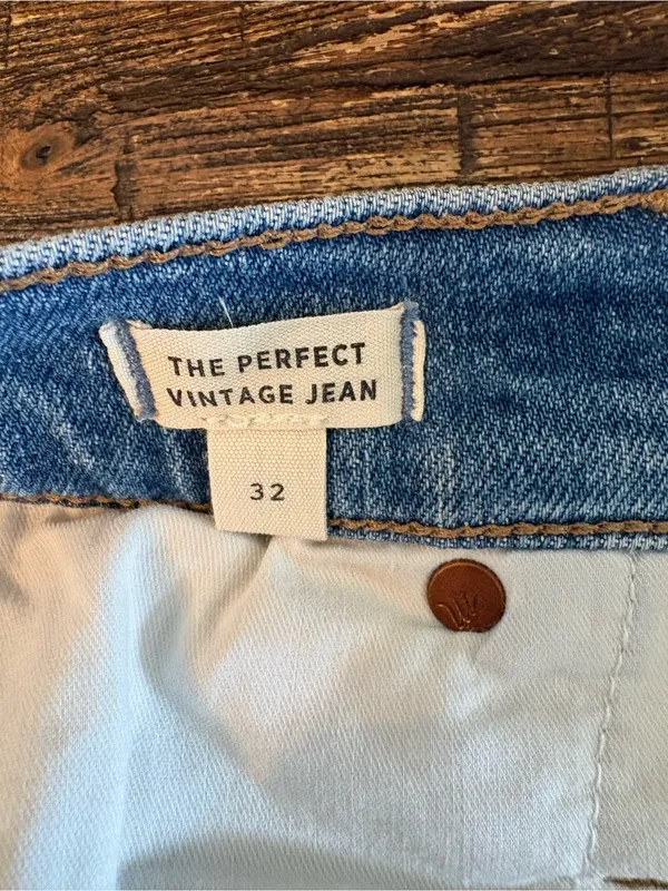 Madewell Perfect Vintage Jean Womens 32 Blue NWT Distressed Denman Wash NC328 - Image 6