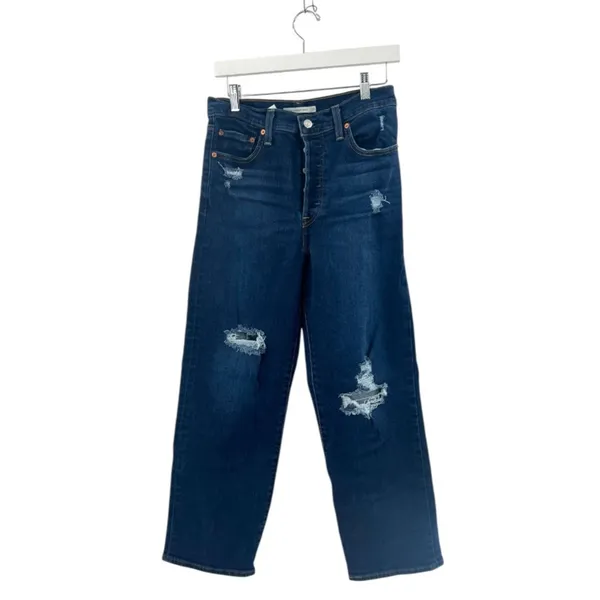 Levi’s Ribcage Straight Button Fly‎ High Rise Jeans Sz 28 deconstructed - Image 2