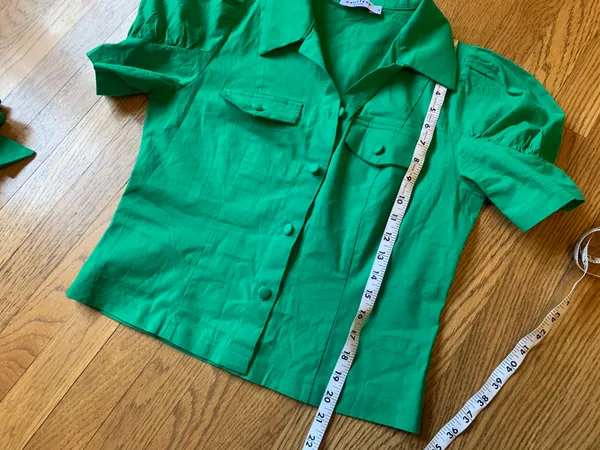 High waist Belted pants and top matching set green size M - Image 11