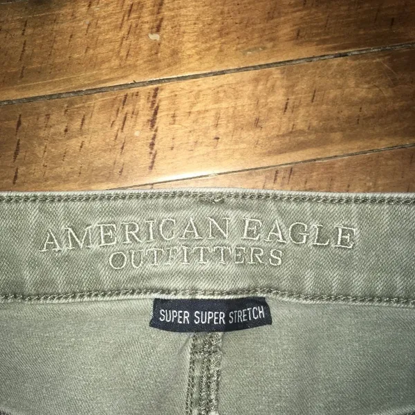 American Eagle hi rise shortie tan cutoff shorts - Image 2