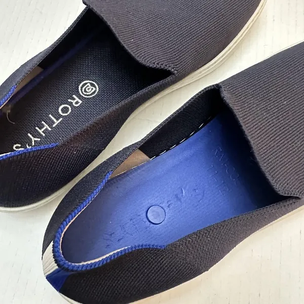 Rothys The City Slip On Shoes Womens Size 11 Navy Blue Knit Eco‎ Friendly Casual - Image 12