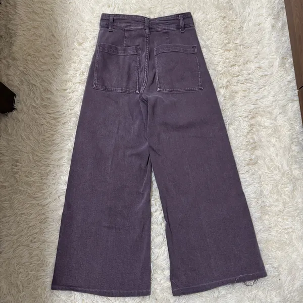 Zara Purple High Rise Wide Leg Jeans Size 2 - Image 3