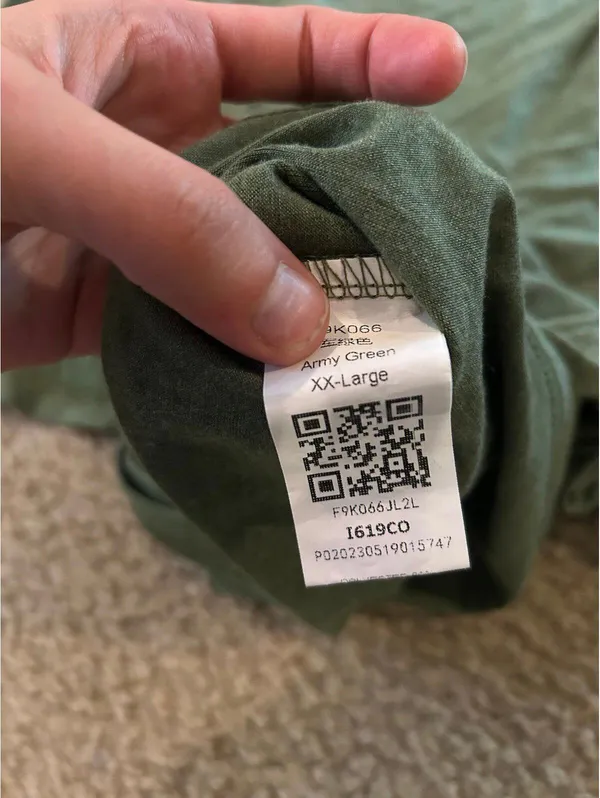 ab62 oversize army green size 2xl woman top shirt comfy - Image 3