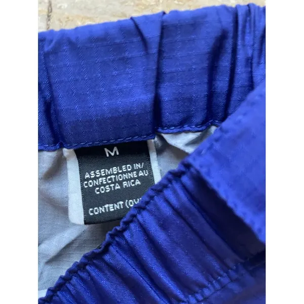 Vintage Patagonia women Blue Waterproof windbreaker Track Pants w Side Zippers M - Image 6