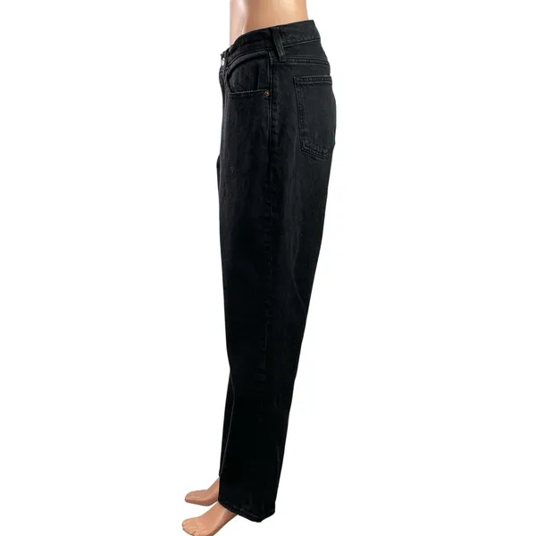 Abercrombie & Fitch 90s Straight Black Mid Rise Straight Denim Jeans Pants Sz 28 - Image 2