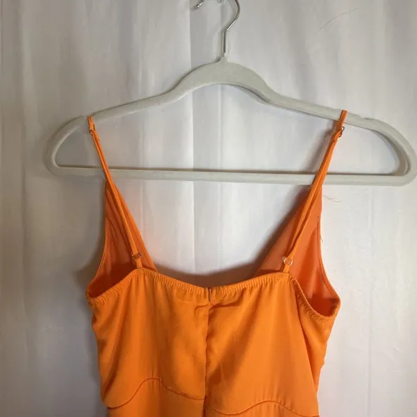 Iris Dress Orange Slip Long Dress Size Small Preowned - Image 8