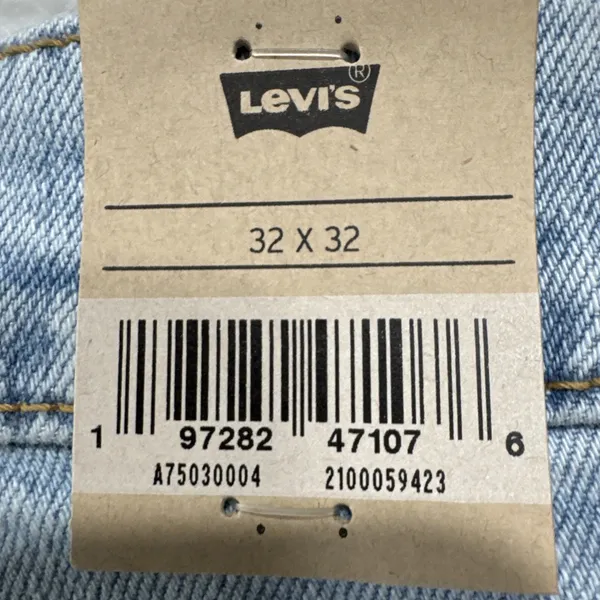 Levis Ribcage Bell Jeans Super High Rise Blue Denim Womens 32 x 32 Flare Retro - Image 6