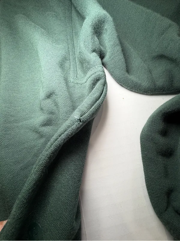 Zella Dark Green Boxy Cropped Scuba Crew Sweatshirt - Image 3