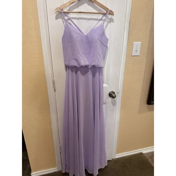White House | Black Market Leah Floor Length Spaghetti Straps Chiffon Bridesmaid Dresses size 4 - Image 5