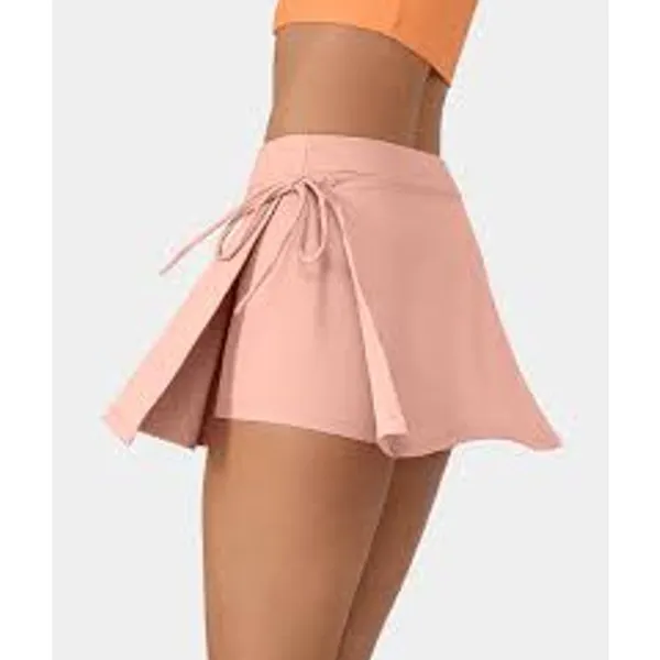 NWT Halara‎ Everyday Softlyzero Airy Mid Rise Tie Side A Line 2-in-1 Mini Skirt - Image 9