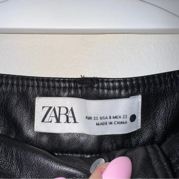 Zara The Marine Straight Faux Leather Pants US Size O - Image 8