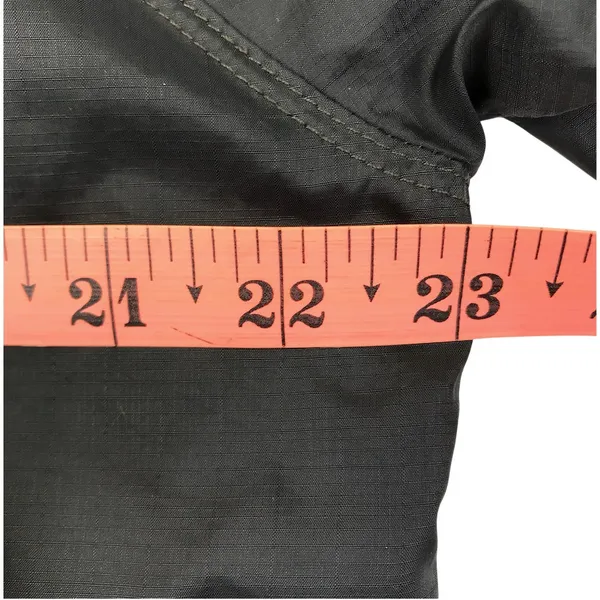 ARIAT Full Zip Packable Rain Jacket Women L Black Travel Timeles Everyday Sporty - Image 14
