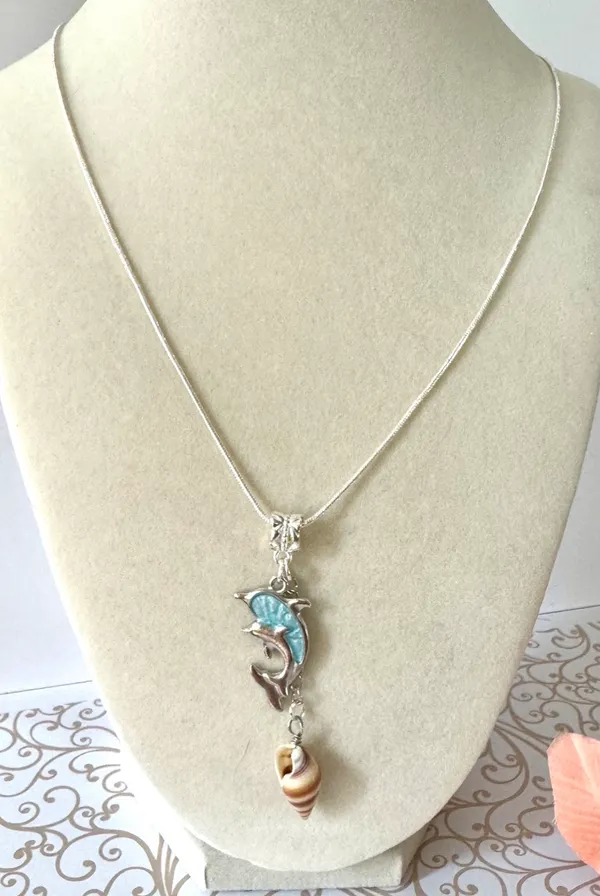 Dolphin Necklace (289) 🐬 Silver - Image 3