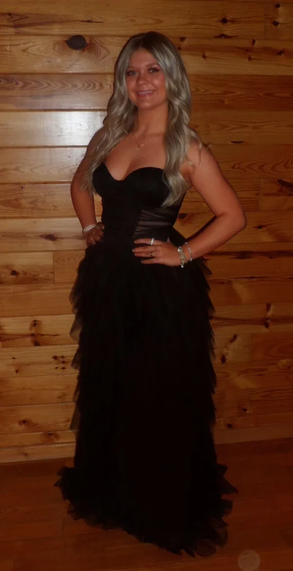 Black Tulle Prom Dress - Image 2