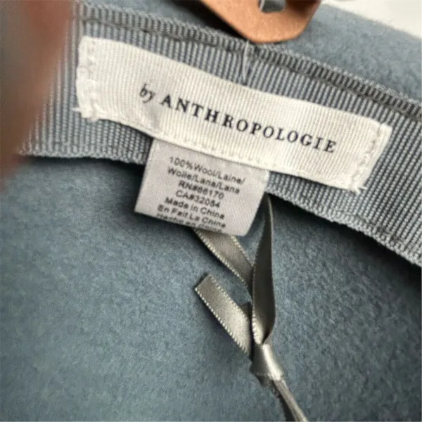 Anthropologie Women's Blue Wool‎ Fedora Hat One Size Travel Friendly - Image 11