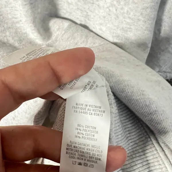 Aerie Sweatshirt Womens Medium Gray Oversized Hoodie Distressed - Image 4