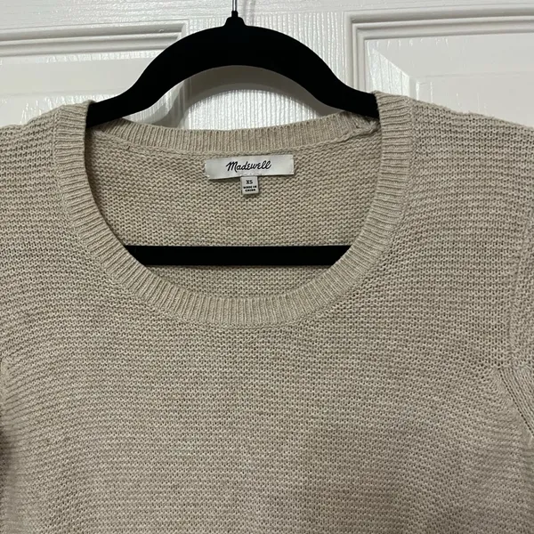 Madewell Riverside Textured Sweater in‎ Oatmeal size XS - Image 5