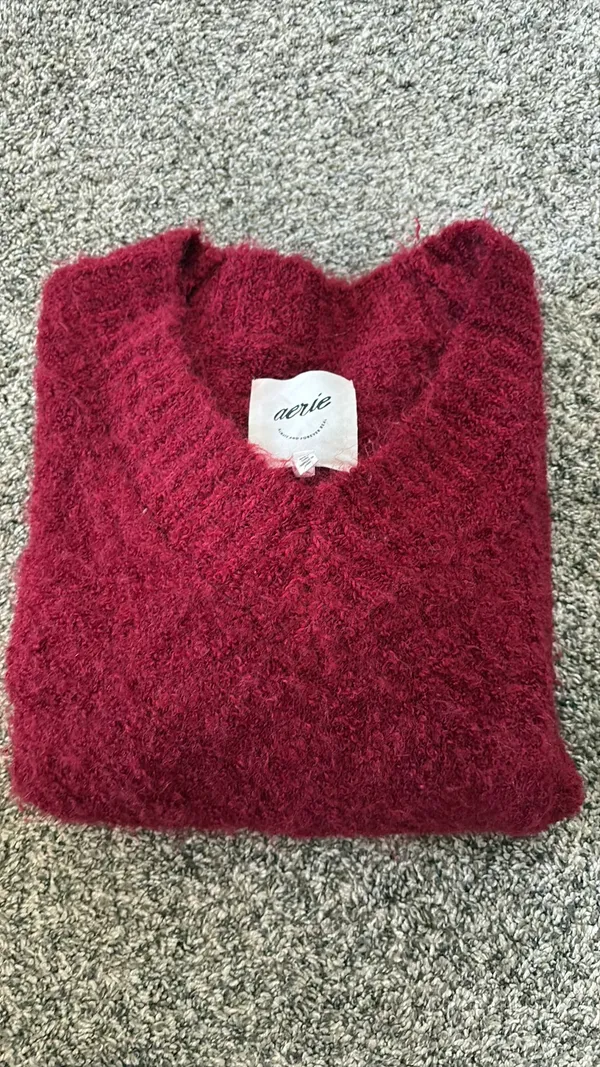 Aerie Red Sweater Oversized - Image 6
