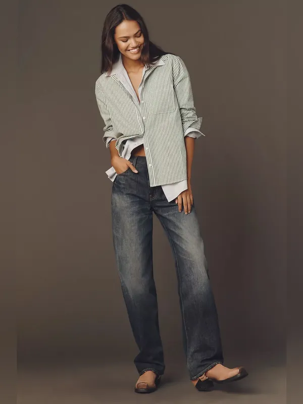 Antrhopology NWT Maeve Kate 100% Cotton Classic Buttondown Shirt - Image 2