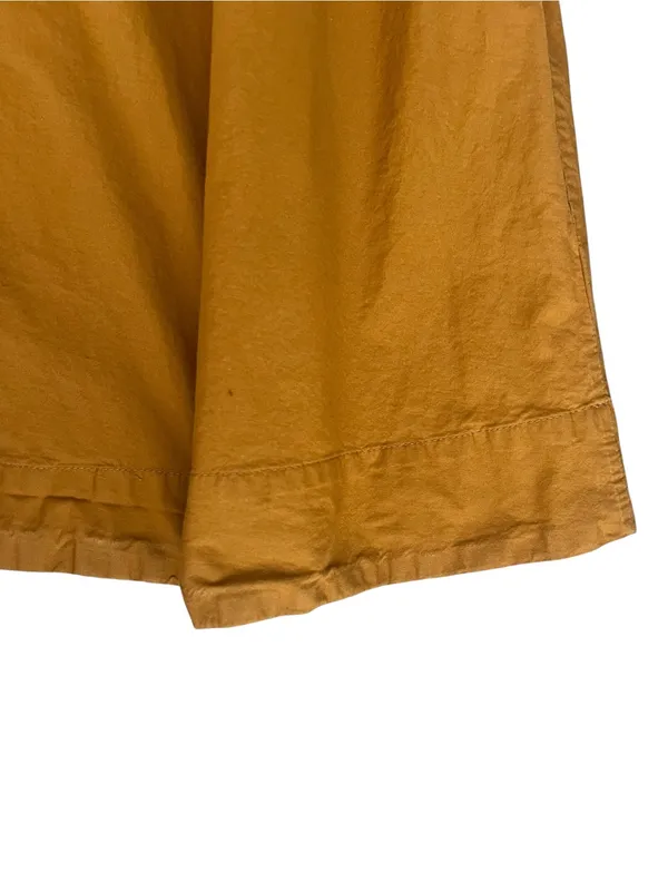Anthropologie Maeve Mustard Yellow Cinched Waist Long Sleeve Shirt Maxi Dress M - Image 10
