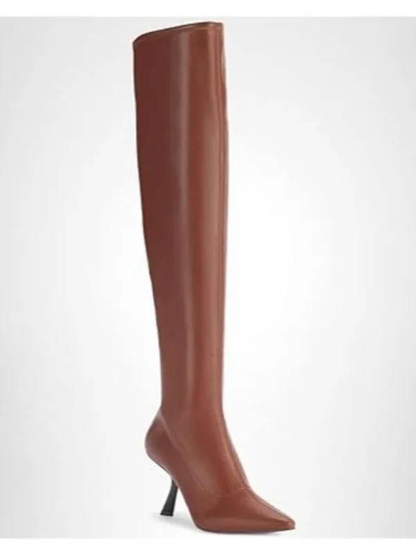 KARL LAGERFELD Paris Kian Knee High Heeled Boots Brown Womens Size 7 NIB - Image 5