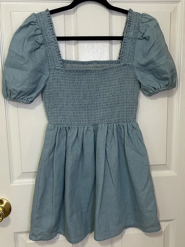 Denim Babydoll Dress - Image 3