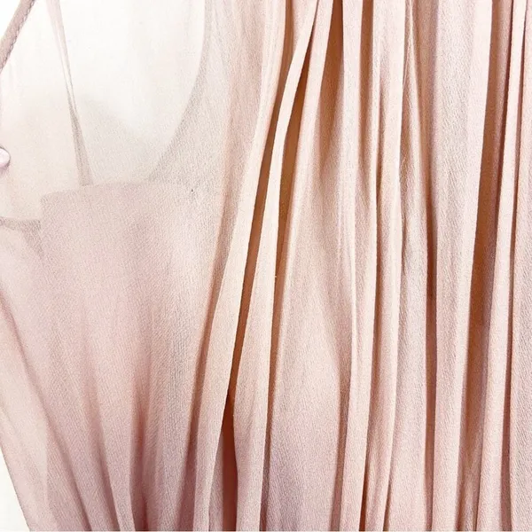 BHLDN‎ Hitherto Camilla Silk Slit Leg Bridesmaid Gown Women's 8 Pink Romantic - Image 7