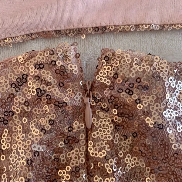 Lucy in the Sky Bel-Air Two Piece Set in Sequin Rose - Image 12