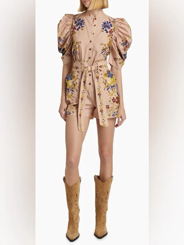NWT Farm Rio Romantic Lightness Romper – Pink Floral - Image 2
