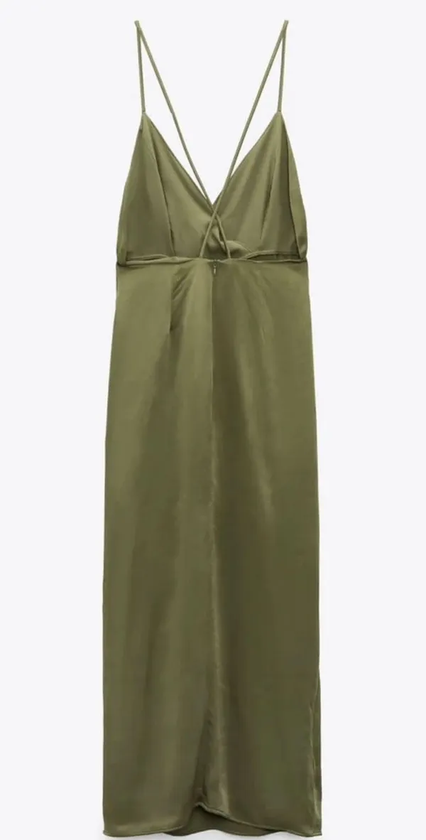 ZARA Dress satin effect corset satin effect midi wedding party coctail - Image 11