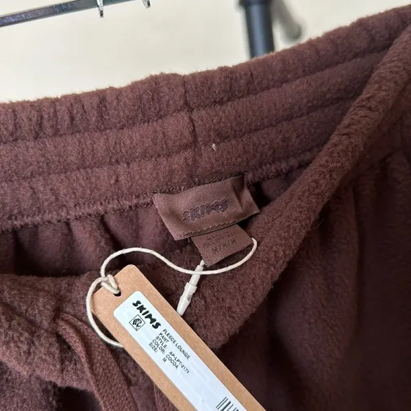 SKIMS‎ Fleece Lounge Pant Size M Cocoa AP-LPT-2171 - Image 5