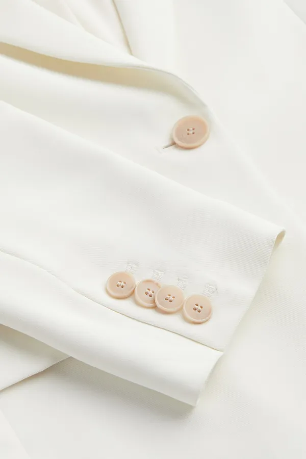 H&M Single Breasted Blazer in White - Image 2