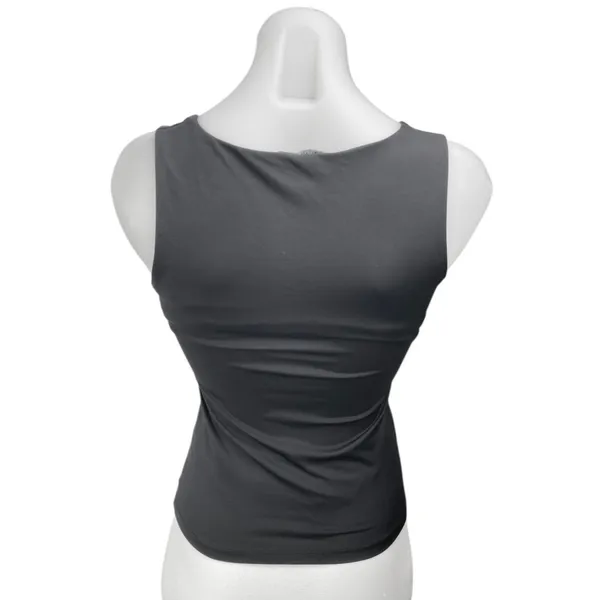 Zara Women's Black Silky Satin Sleeveless Cami Camisole Crop Tank Top Size S - Image 2