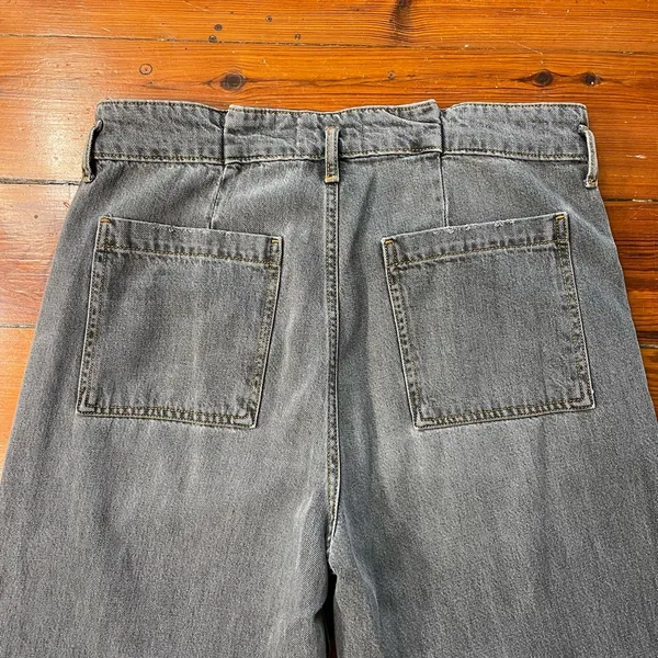 Zara High Rise Wide Leg Baggy Fit Jeans - Size 10 - Image 5