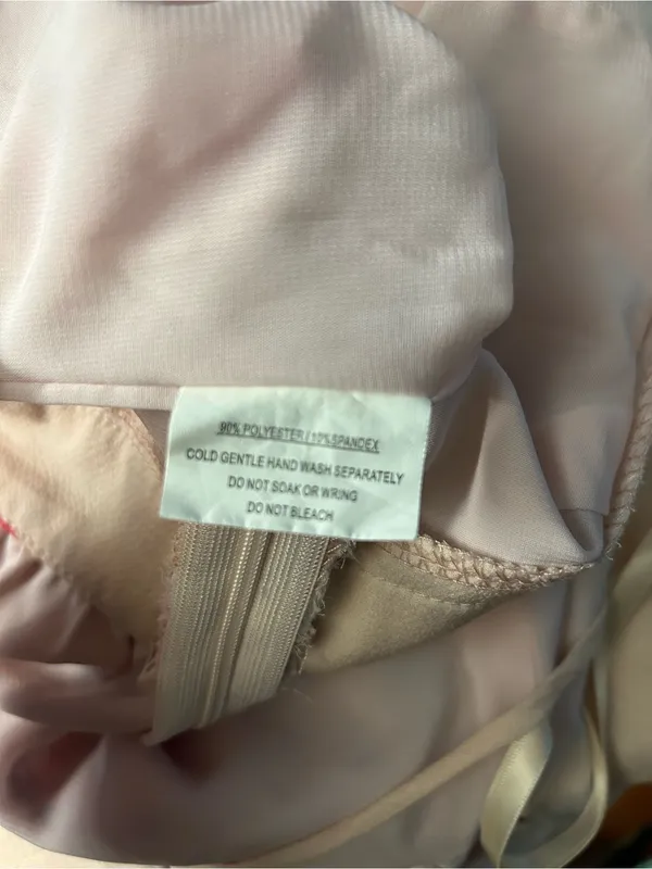 Angel Biba Floral Tie-Sleeve Cream & Pink Romper SZ 10 - Image 12