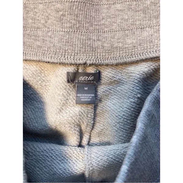 Aerie Lace-Up Sweat Shorts – Light Gray, Size M excellent condition - Image 2