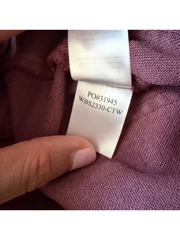 Faherty Stretch Terry Patch Pocket Wide Leg Pant Burgundy Catawaba Grape Size 26 - Image 7