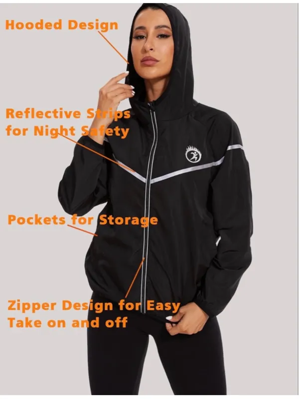 NEW Rain Jacket Waterproof Loose Fit Hooded Raincoat Outdoor Hiking L - Image 3