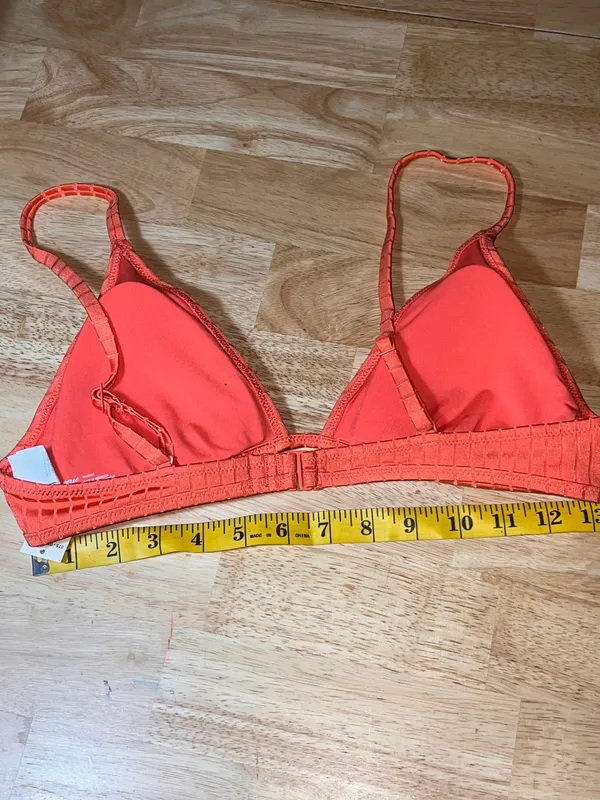 Aerie Medium Women's Ribbed Crossover Triangle Bikini Top BNWTS - Image 4