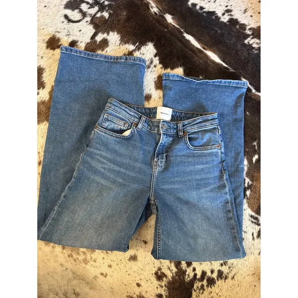 Reformation Greta Super Stretch Low Rise Wide Leg Short Jeans Size 25 Short - Image 3