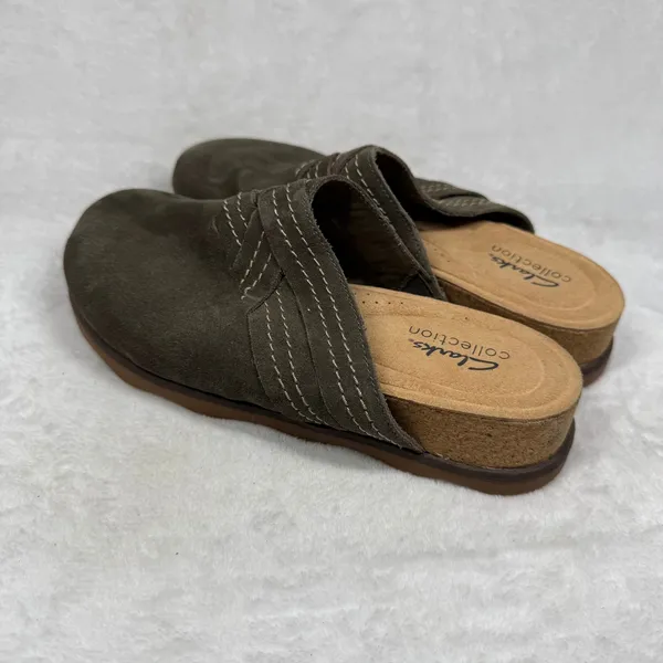 Clarks‎ Collection Brown Suede Mules Ultimate Comfort Clogs Womens 7M 26168507 - Image 10