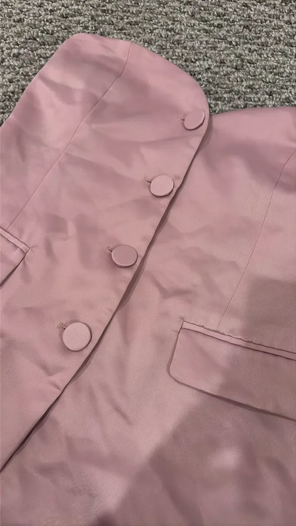 ZARA Strapless Button Down Top - Image 3