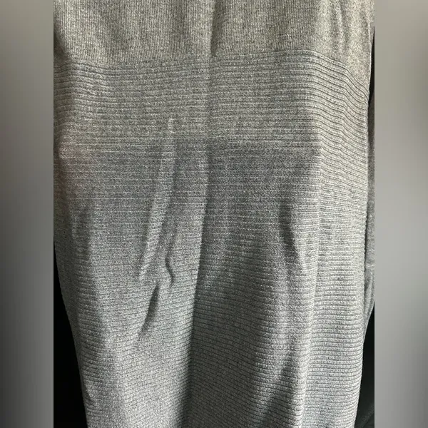 Worthington Gray Women's Open Front Cardigan Sweater with Zipper Detail SZ SM - Image 7