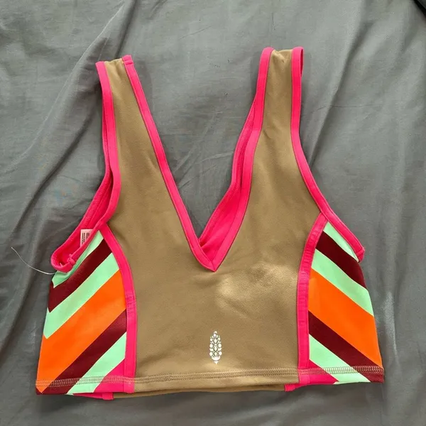 Free People Movement Colorful Sports Bra - Image 3